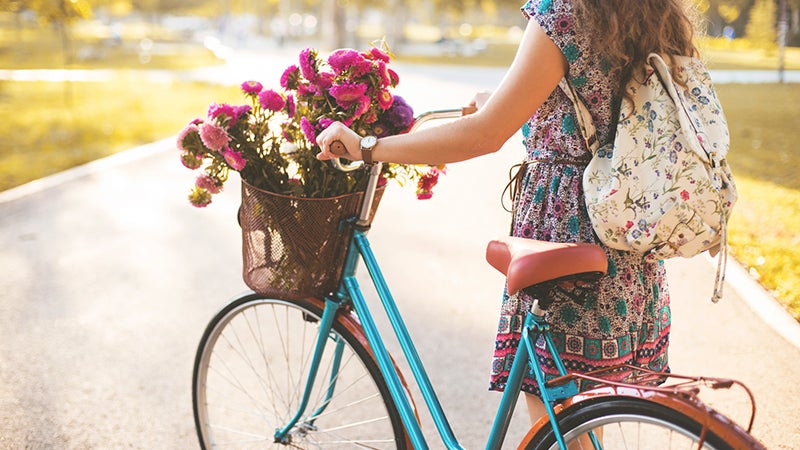 woman on bike woman on bike