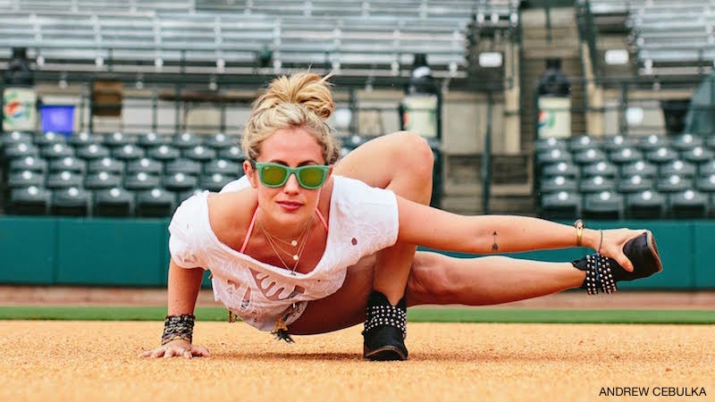 Kathryn-Budig-Baby-Grasshopper-Pose Kathryn-Budig-Baby-Grasshopper-Pose