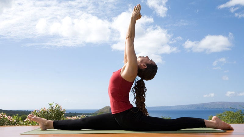 Nicki Doane in Monkey Pose. Nicki Doane in Monkey Pose.