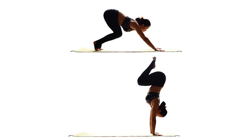 Two Fit Moms perform Donkey Kicks. Two Fit Moms perform Donkey Kicks