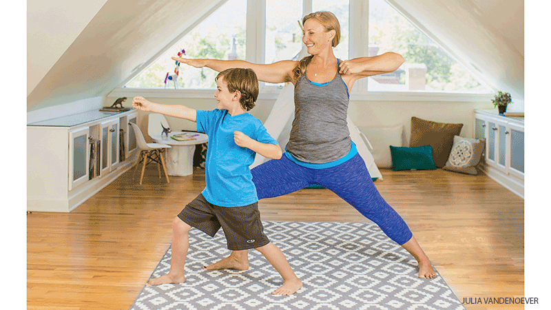 archerwarrioroflove family, kids, warrior 2 pose variation, virahabdrasana 2