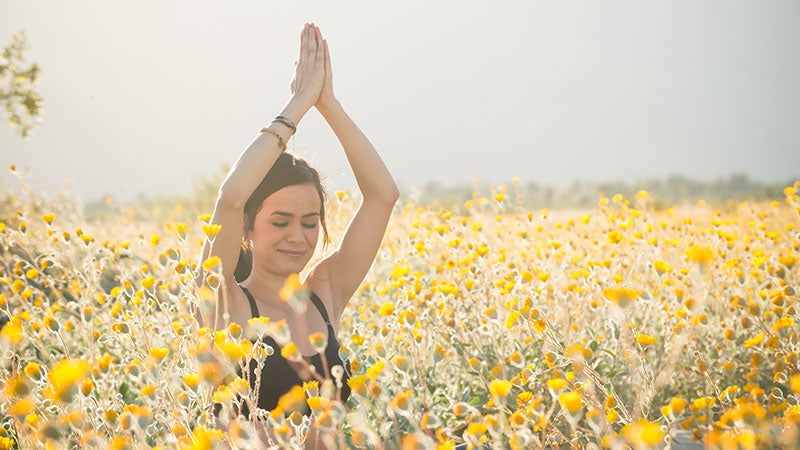 iStock-661964202 Kapha, field, flowers, meditation