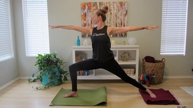 Standing Poses with Back Foot on a Blanket Standing Poses with Back Foot on a Blanket