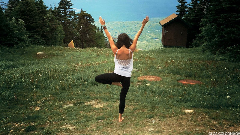 Zhanna Kutsenko, tree pose Zhanna Kutsenko, tree pose