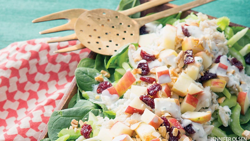 Spinach Salad with Crab and Yogurt Ranch Dressing Spinach Salad with Crab and Yogurt Ranch Dressing