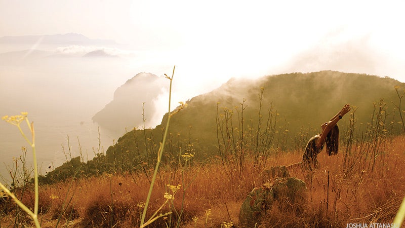 lunge, mountain, field lunge, mountain, field