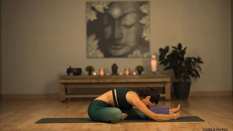 Larissa Hall Carlson Head-of-the-Knee Pose, variation Larissa Hall Carlson Head-of-the-Knee Pose, variation