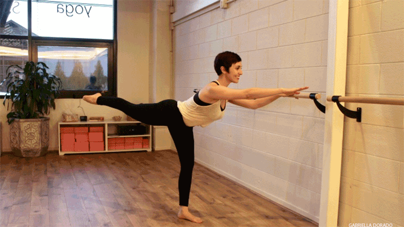 yogabarre, Warrior III Arabesque + Parallel Passé yogabarre, Warrior III Arabesque + Parallel Passé