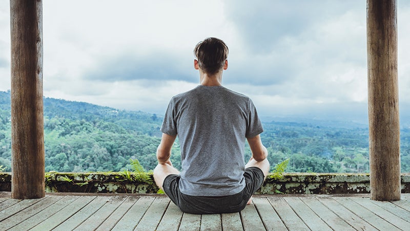 man meditating man meditating