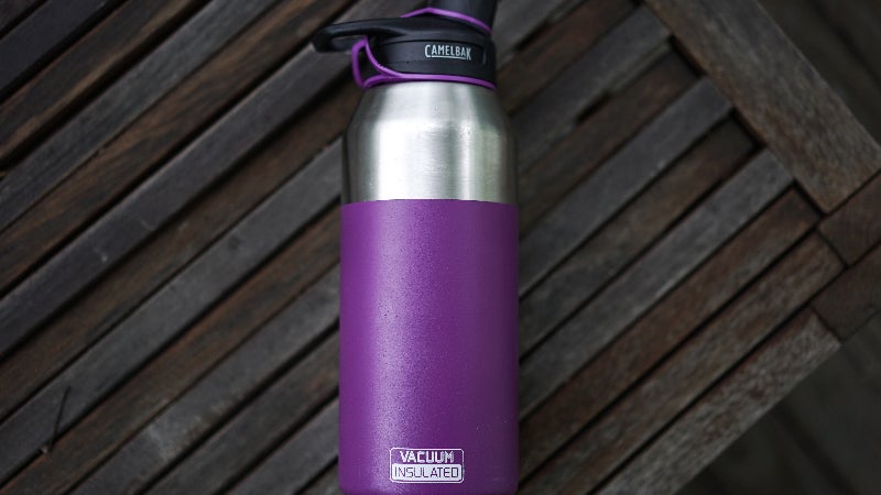 CamelBak water bottle. CamelBak water bottle.