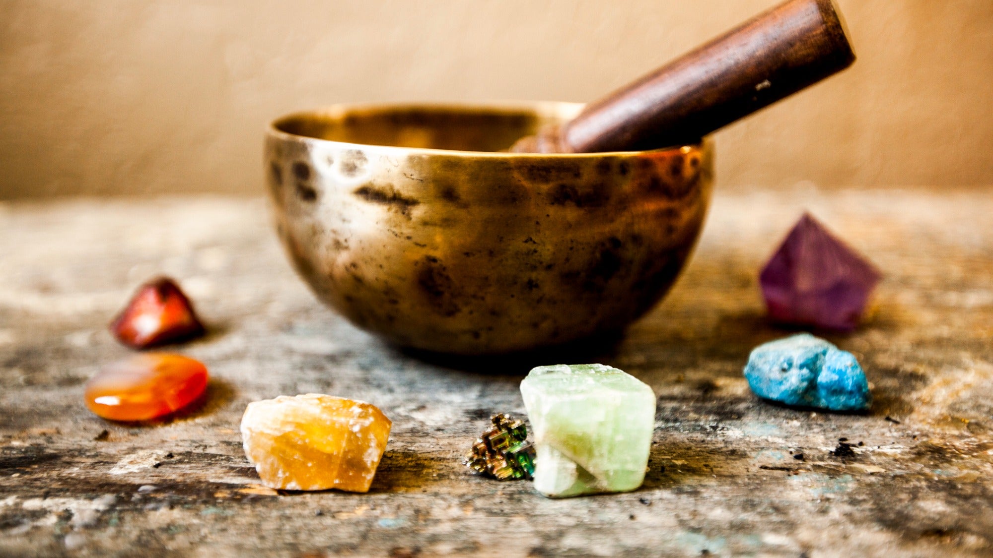 tibetan-singing-bowl-and-gemstones-picture-id531184826 None