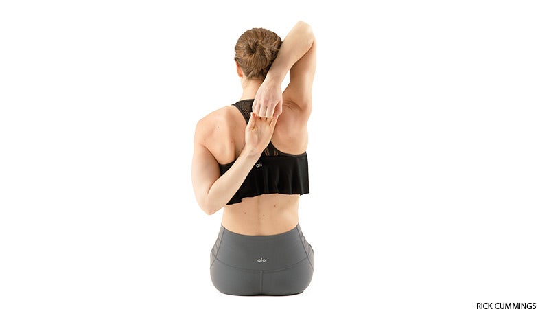 Cow Face Pose, variation, gomukh Cow Face Pose, variation