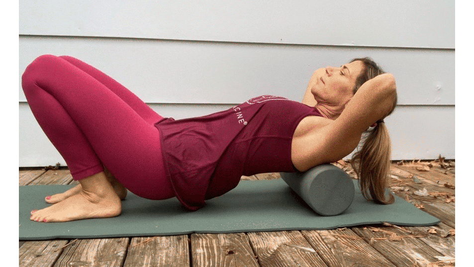 yoga block neck release