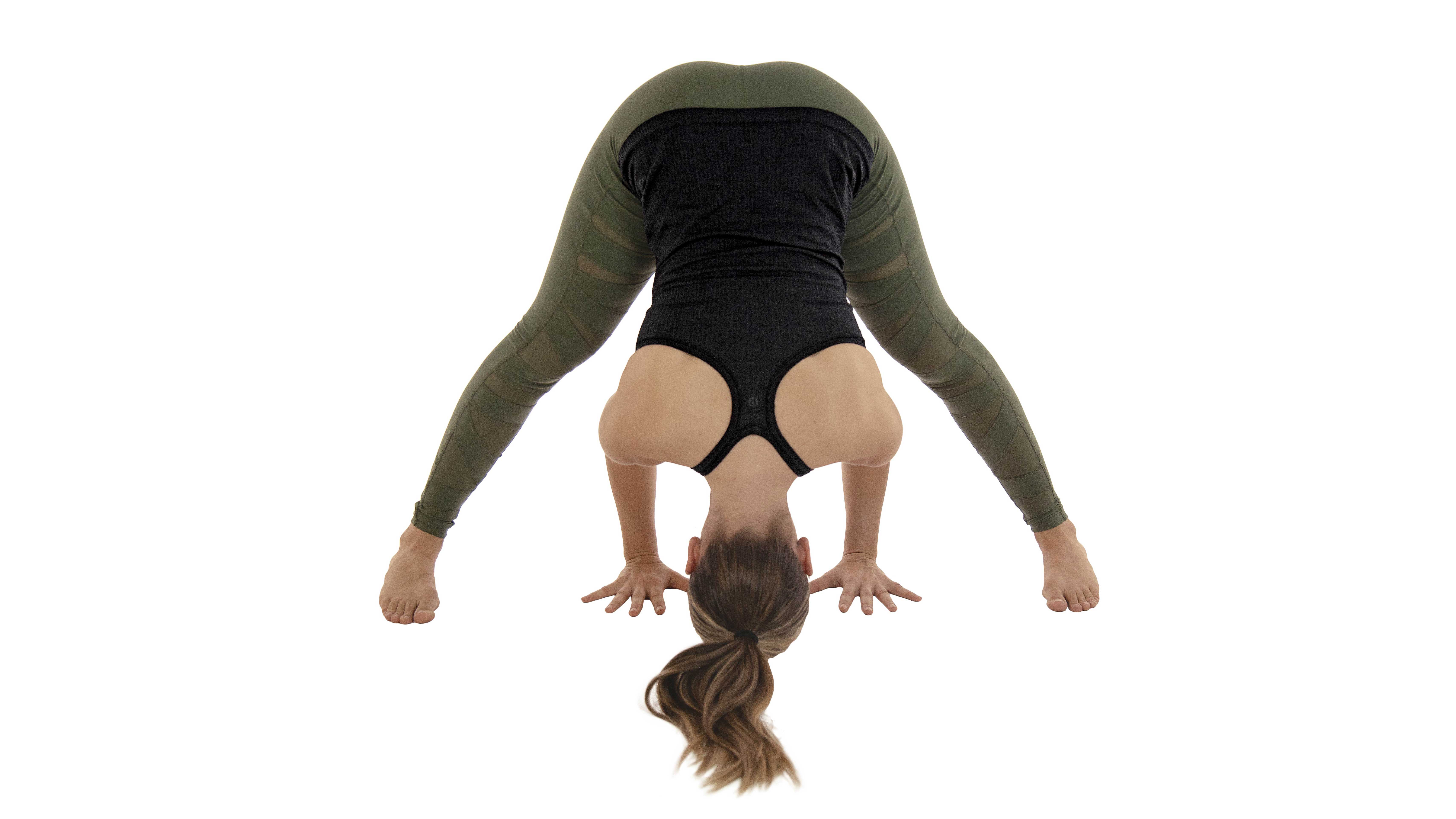 PrasaritaPadottanasana woman in prasarita padottanasana