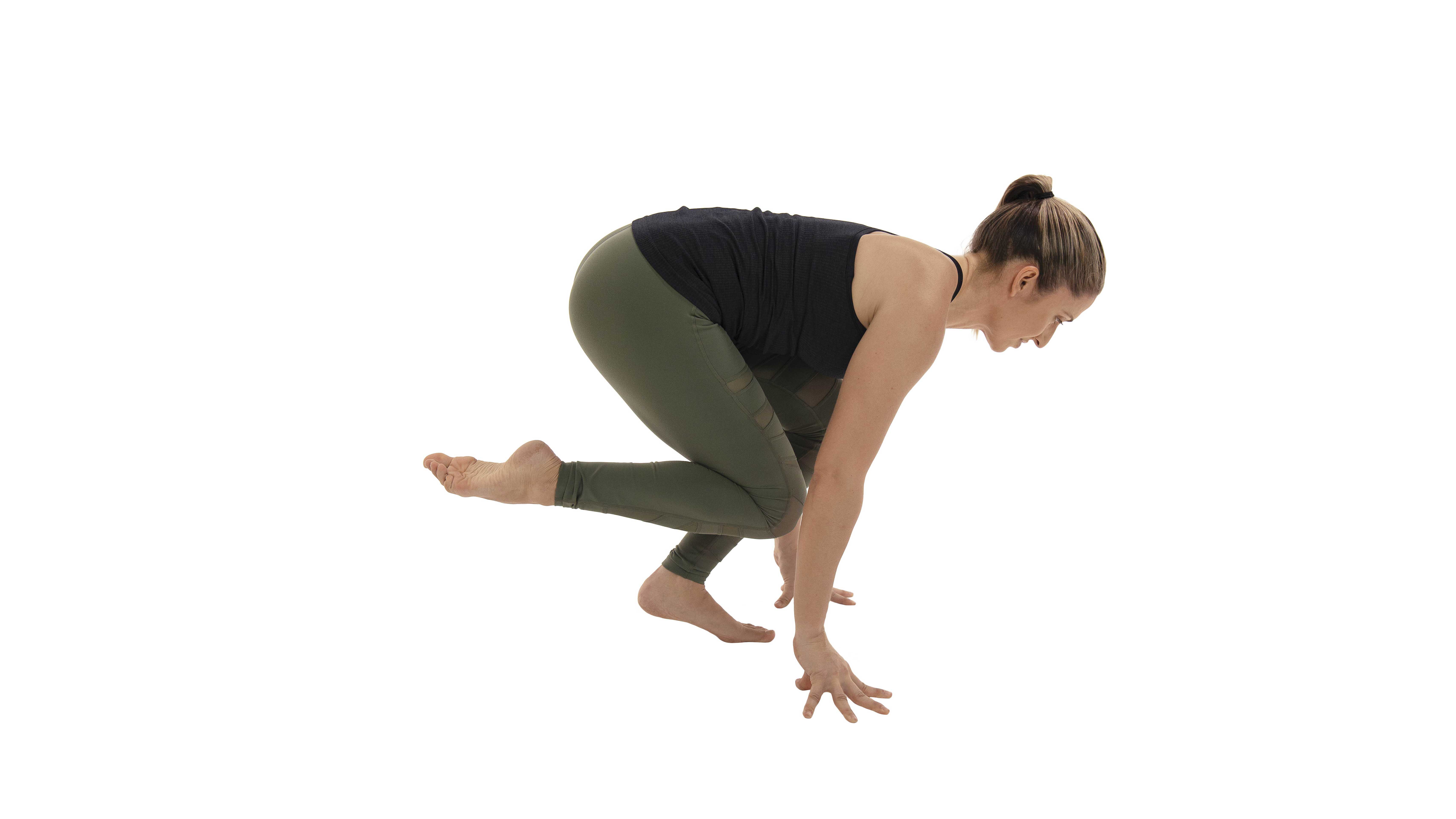 UrdhvaPrasaritaEkaPadasana woman in urdhva prasarita eka padasana