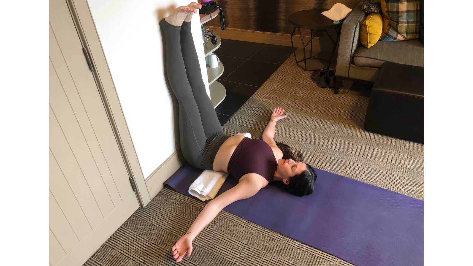 legsupthewall restorative, traveling, legs up the wall pose