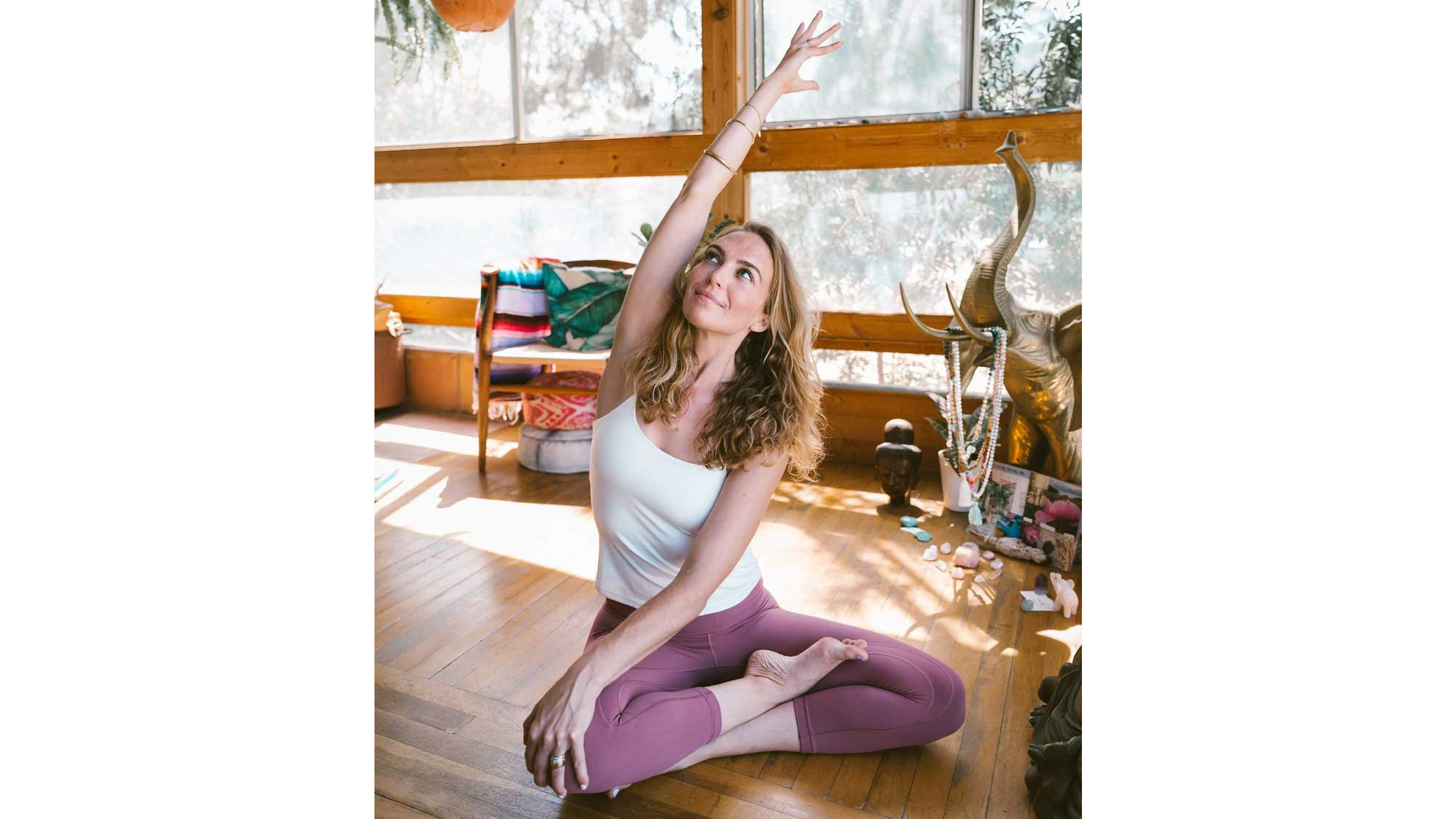 morningstretch-seatedtwist Mary Beth LaRue, morning stretch