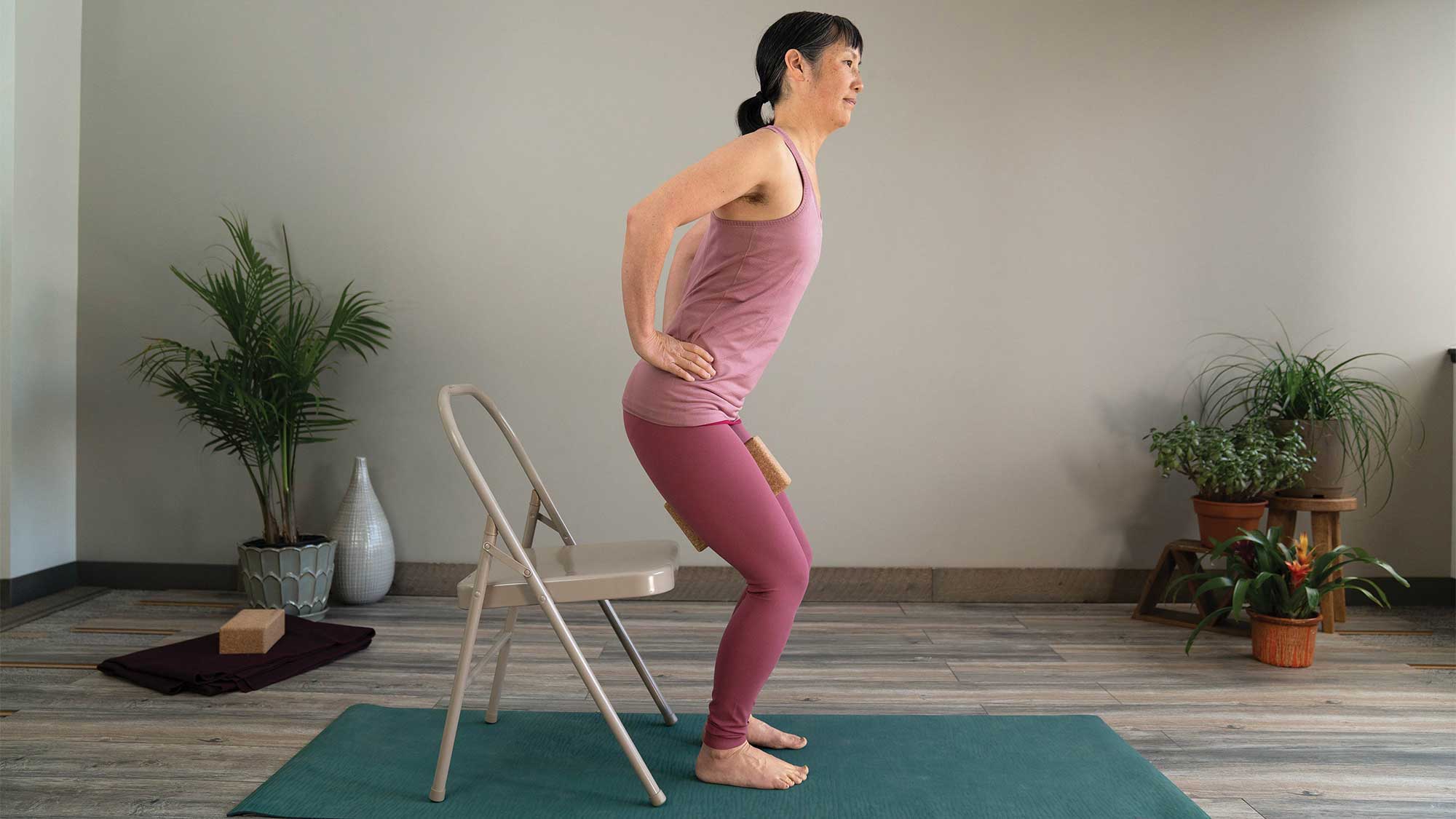 chairpose-withblock Chair Pose with block, pelvis