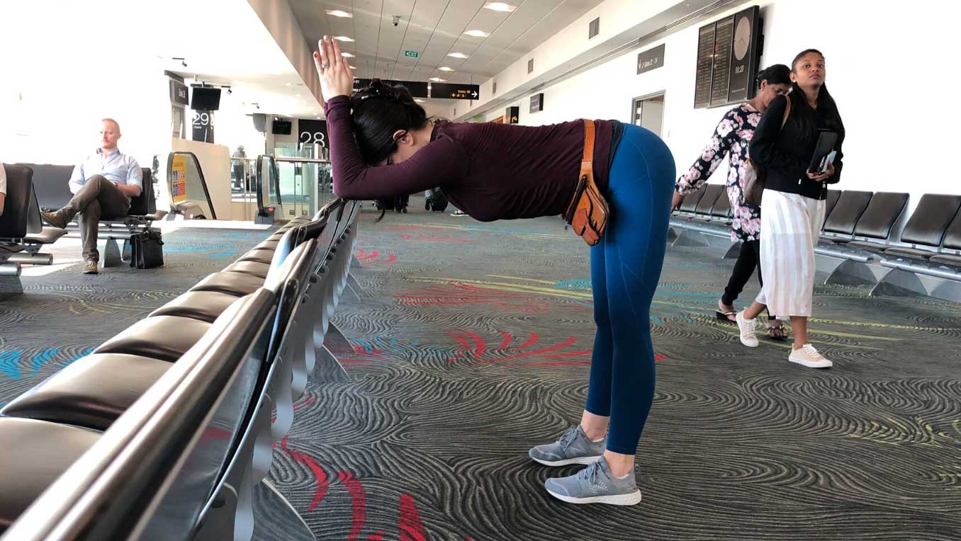 fold-layover dolphin pose, variation, layover