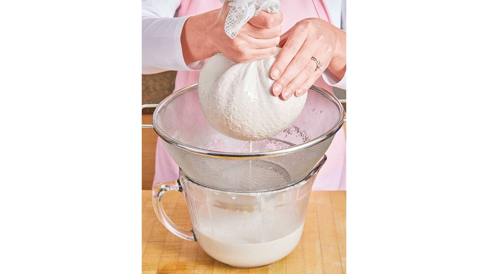 strainalmondmilk strain homemade almond milk