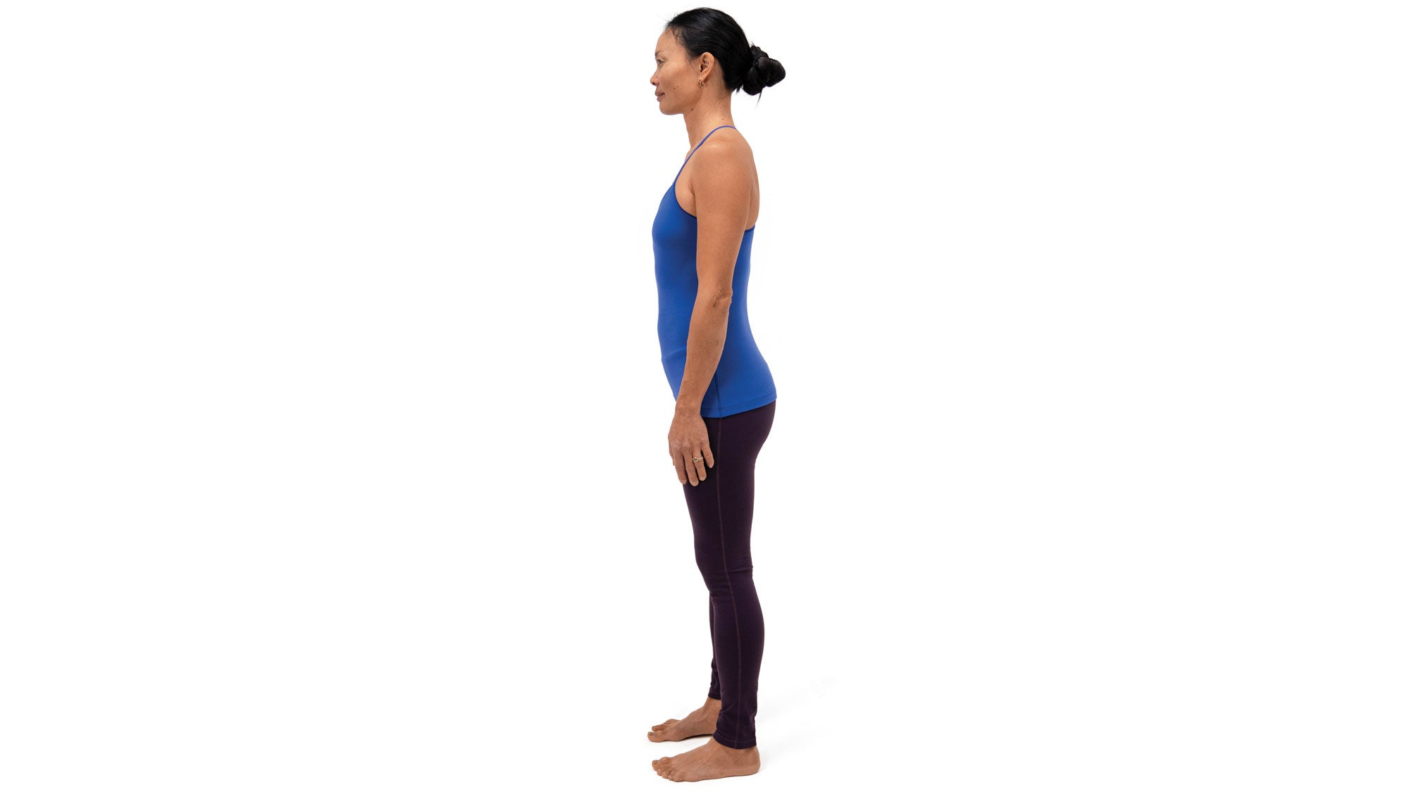 Anatomy_308_5580_bjk Mountain pose. Pubic bone toward feet.