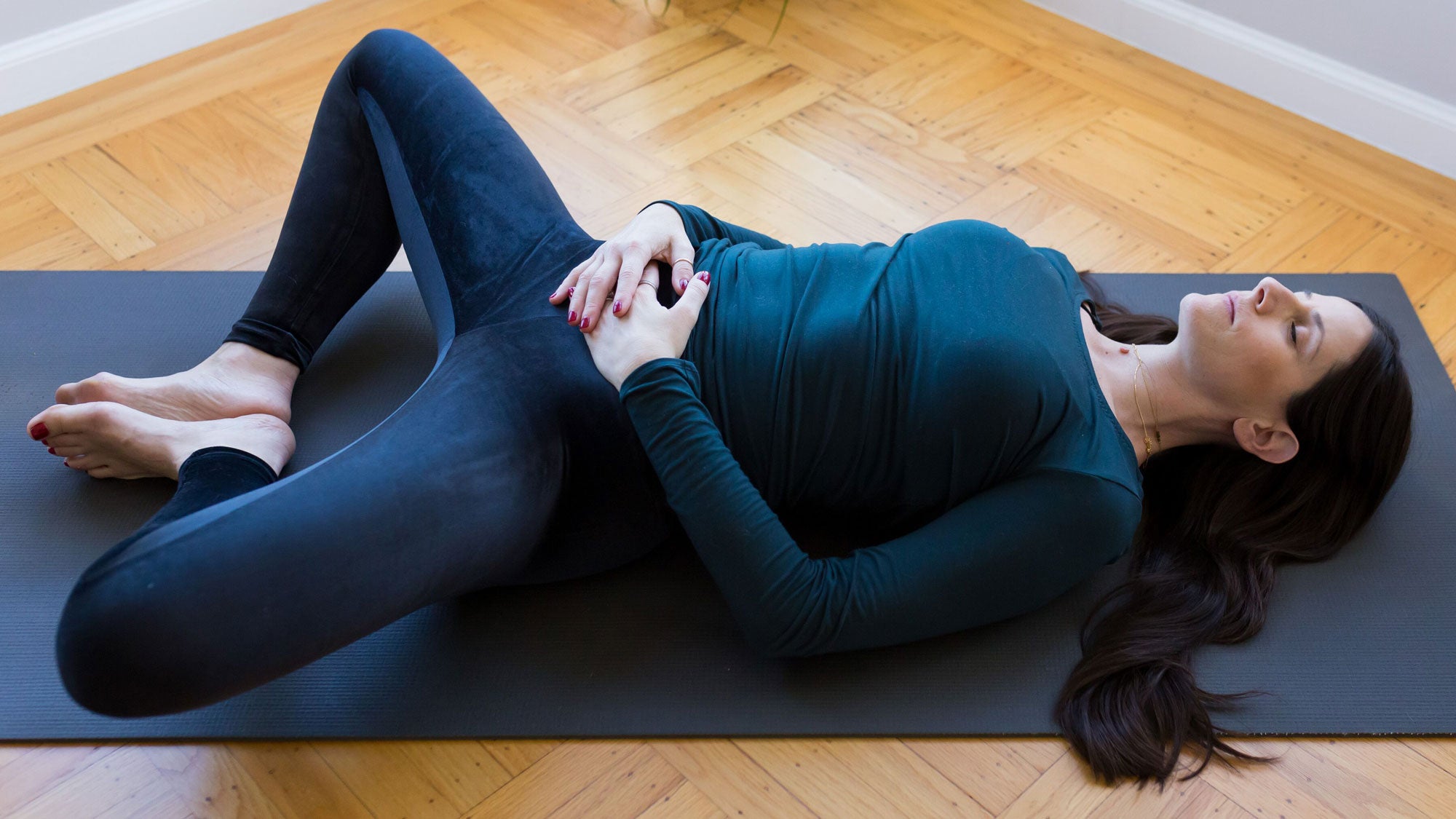 refined-cobblers-pose Yoga after miscarriage. Reclined Cobblers Pose.