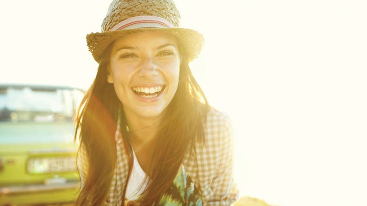 Find Your Inner Glow with Ayurveda A girl with post yoga class yoga glow.