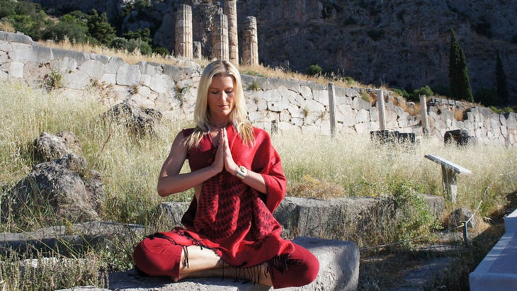 Shiva Rea in Anjali Mudra meditation Shiva Rea in Anjali Mudra