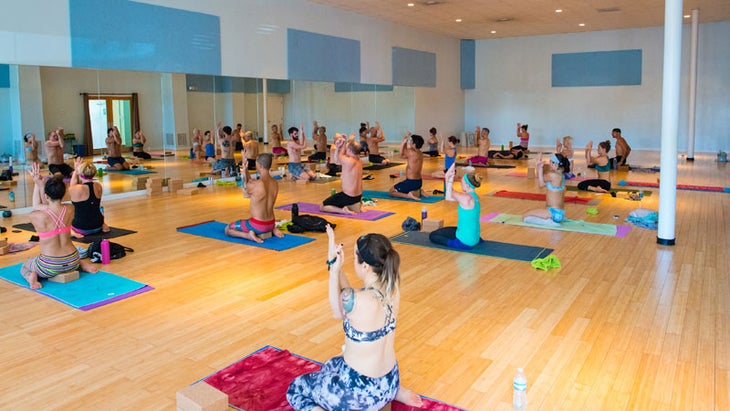 Yoga studio, mirrors Yoga studio, mirrors
