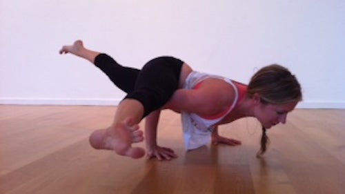 Kathryn Budig Challenge Pose Eka Pada Koundinyasana Ii Arm Balances Kathryn Budig Challenge Pose Eka Pada Koundinyasana Ii Arm Balances