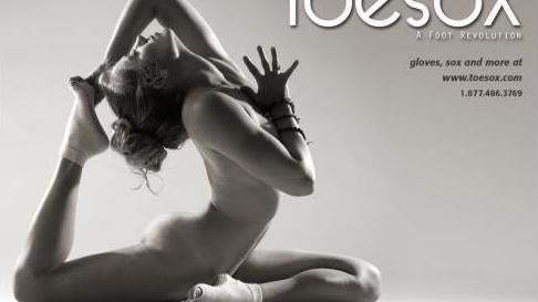 kathryn budig toe sox ad