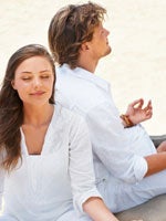 Couple meditating Couple meditating