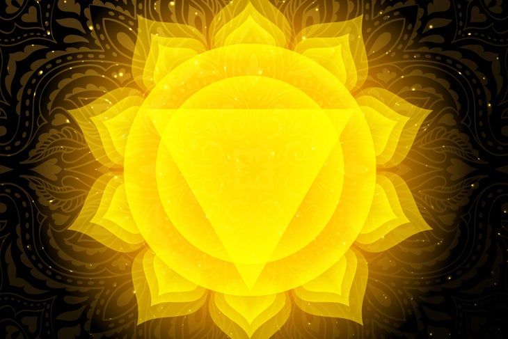 A visual representation of the Navel Chakra, otherwise known as the third chakra, manipura, or solar plexus chakra