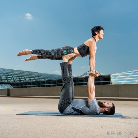 Acro Yoga Front Plank Pose Acro Yoga Front Plank Pose
