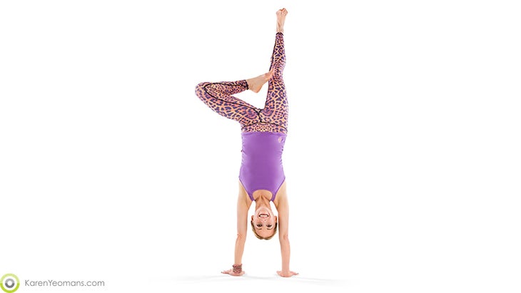Claire Missingham in Handstand variation Claire Missingham in Handstand variation