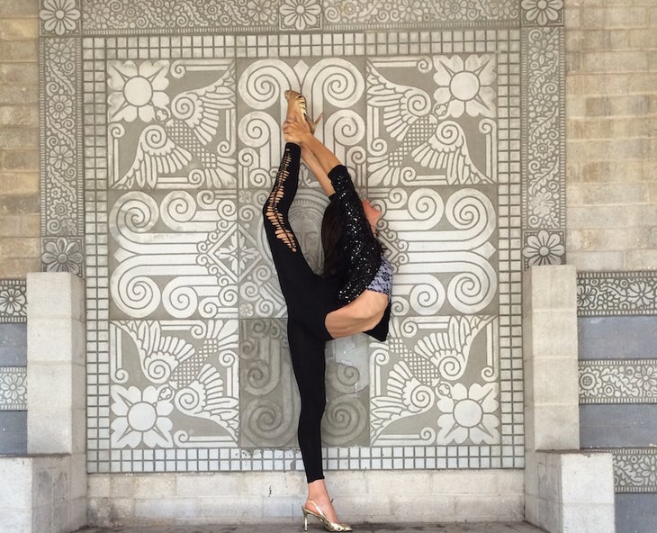 KristenSchneiderNatarajainHeels Kristen Schneider Natarajasana in Heels