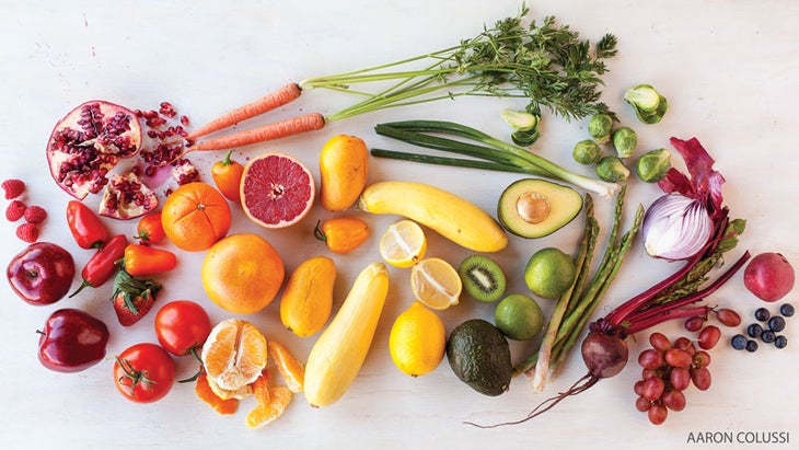 happy-fruits-veggies Eating to Ease pms