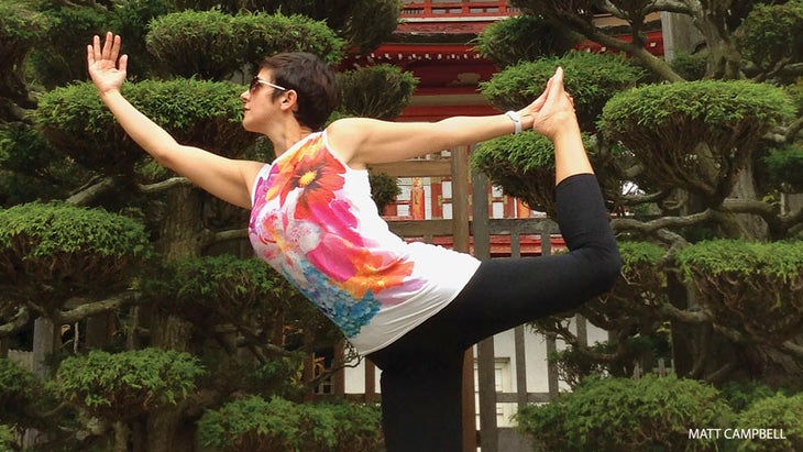 lord of the dance pose outside Natarajasana garden