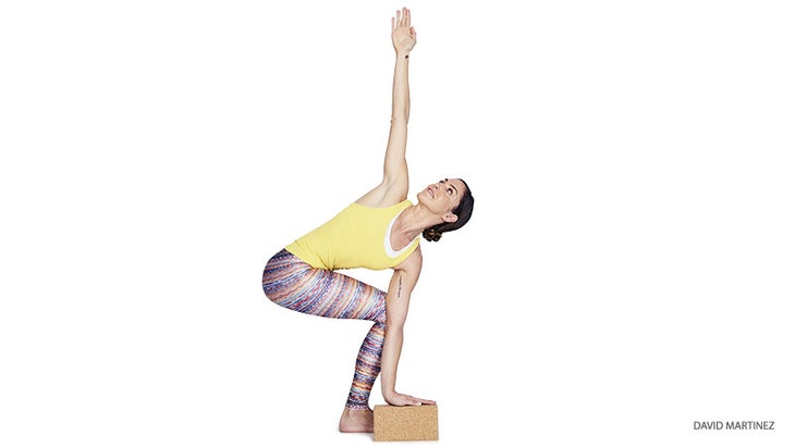 yoga chair pose twist