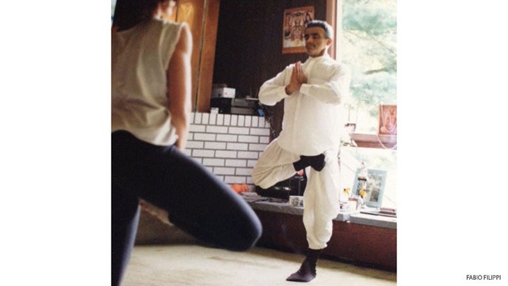 Sri-Dharma-Mittra-Old-DY-Retreat-Center-Tree-Harem-Pants-and-sock-on-carpet-credit sri dharma mittra