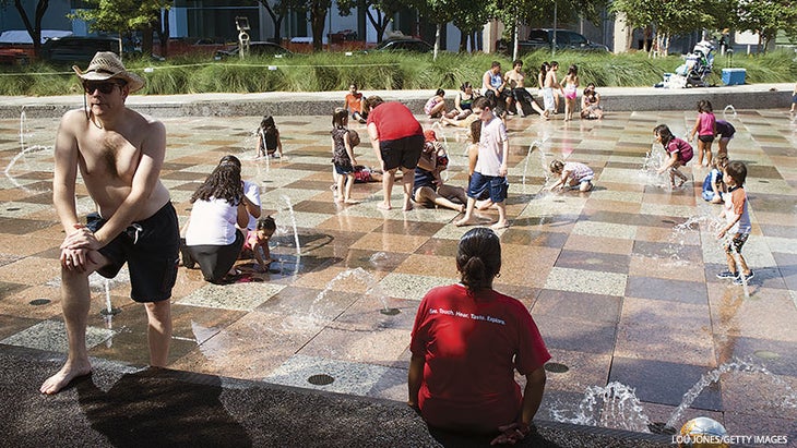 Houston, texas, water fountain