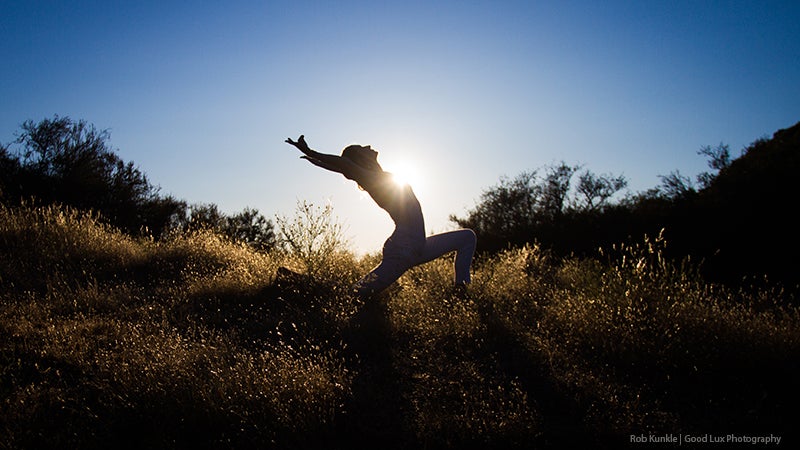 "Janet Stone in Low Lunge
