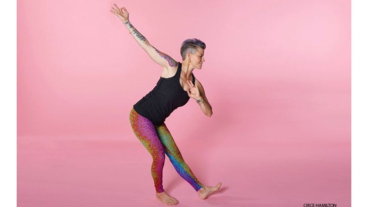 Dana Trixie Flynn performs Step Into the Magic Mudra. Dana Trixie Flynn performs Step Into the Magic Mudra.