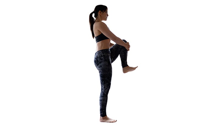 Two Fit Moms Perform Standing Cat-Cow. Two Fit Moms Perform Standing Cat-Cow.