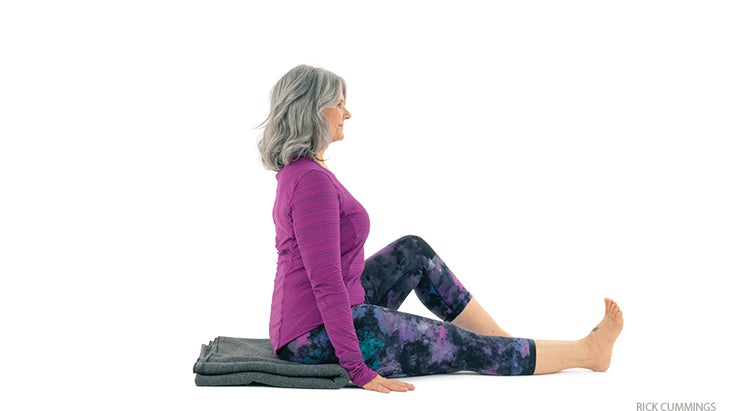 seated pose, blanket, bend one knee seated pose, blanket, bend one knee
