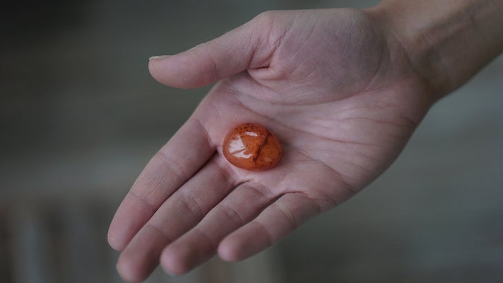 Carnelian stone. Carnelian stone.