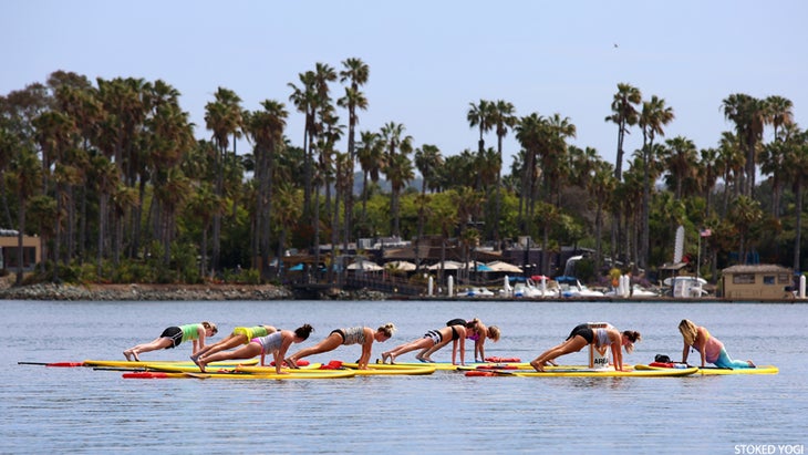 Plank SUP StokedYogi Plank SUP