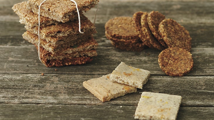 Grain-Free Lemon-Peppered Almond Crackers Grain-Free Lemon-Peppered Almond Crackers
