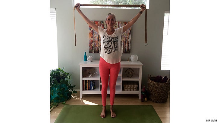 Overhead Shoulder Flossing with a Strap Overhead Shoulder Flossing with a Strap