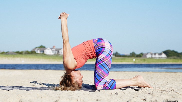 Colleen Saidman Yee performs Rabbit Pose. Colleen Saidman Yee performs Rabbit Pose.